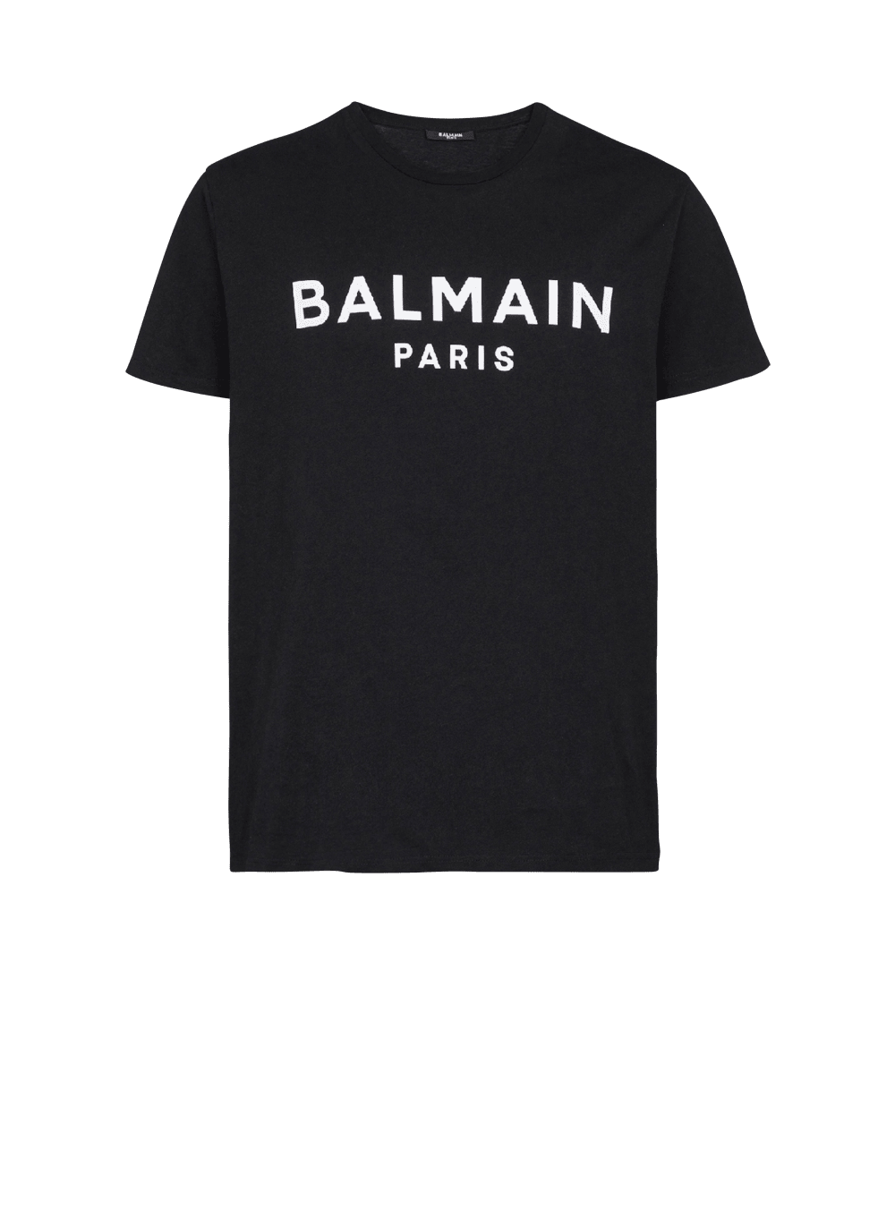 Men\'s Balmain Eco-designed Cotton With Paris Logo Print T Shirts Black | USA SibvUDZJ