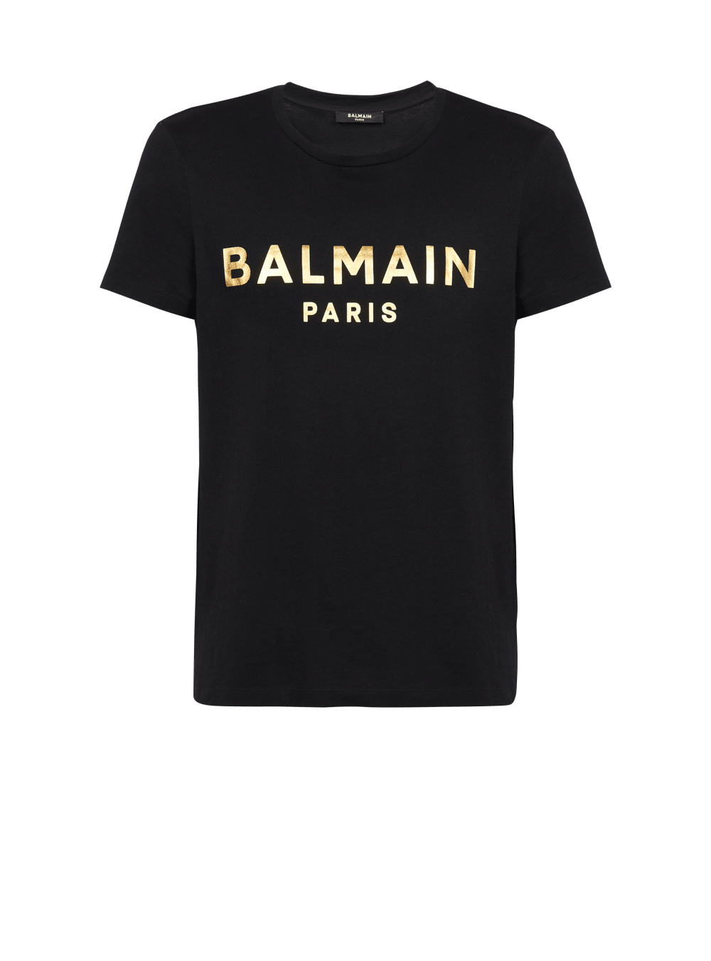 Men\'s Balmain Eco-designed Cotton With Paris Logo Print T Shirts Black | USA SwPaboIN