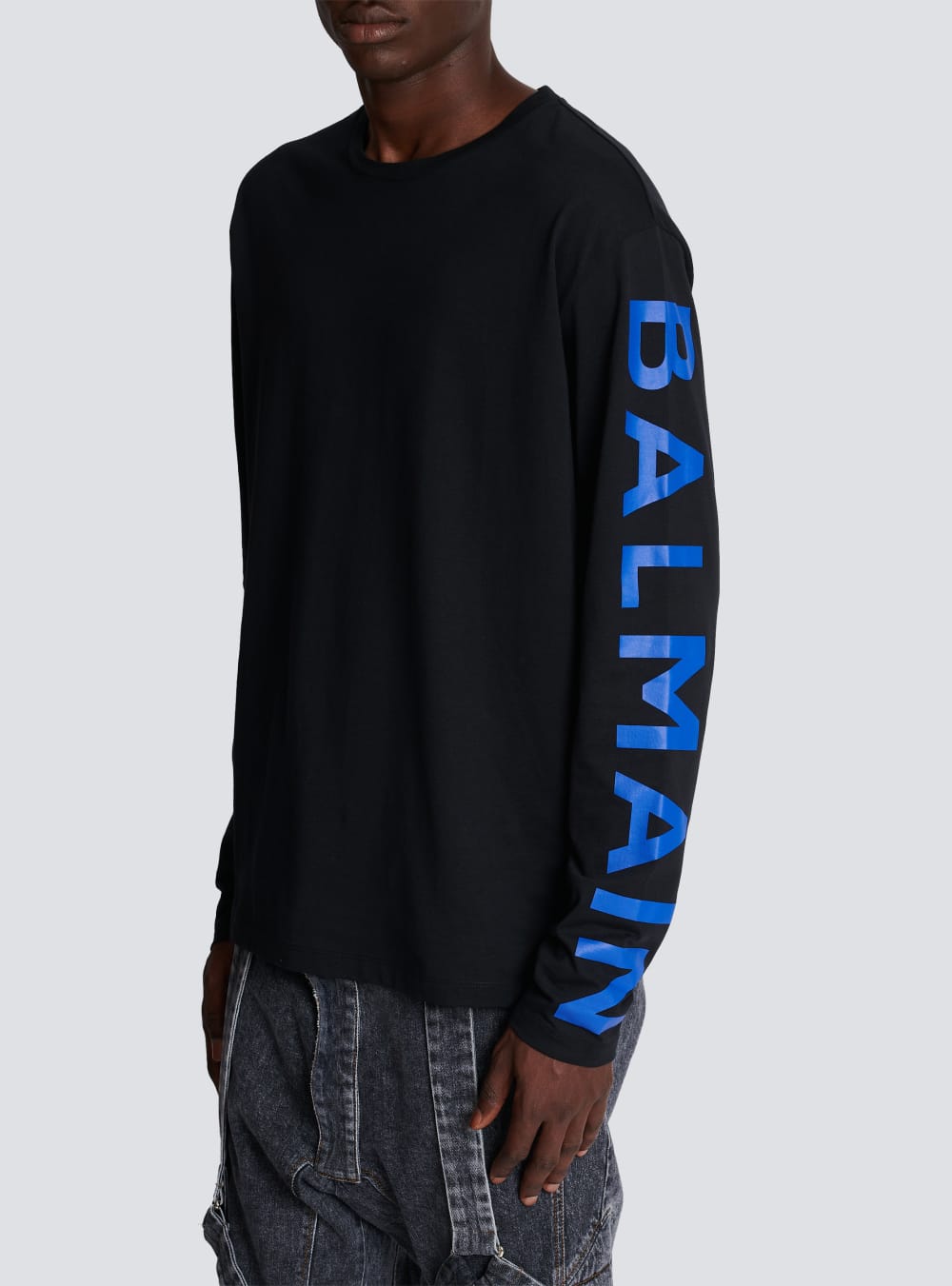 Men's Balmain Eco-responsible Cotton With Logo Print T Shirts Black | USA Oi3s0PpG