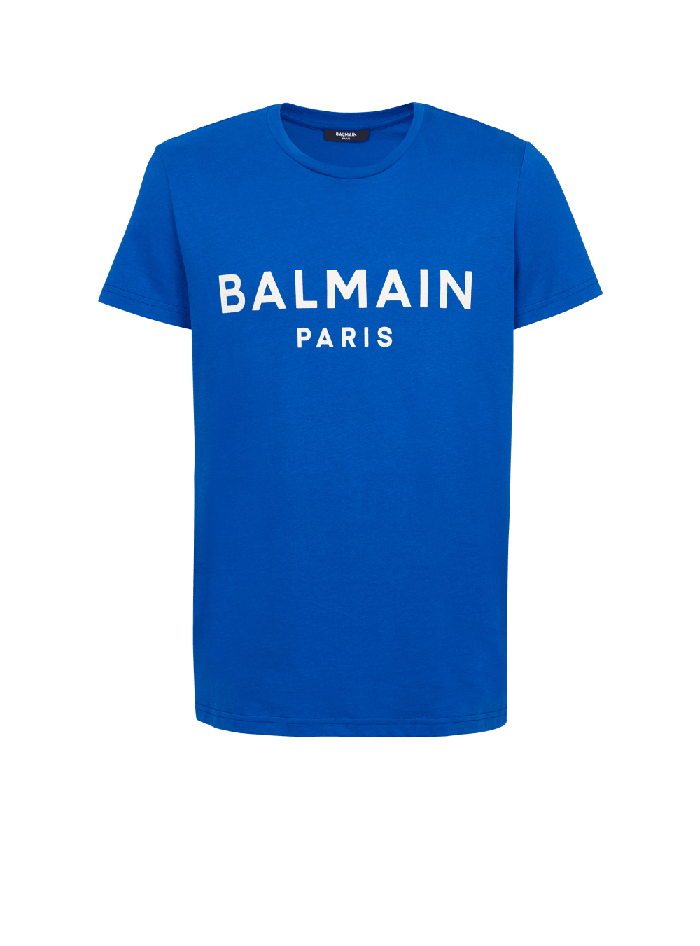 Men\'s Balmain Eco-responsible Cotton With Logo Print T Shirts Blue | USA XZ5rTKl4