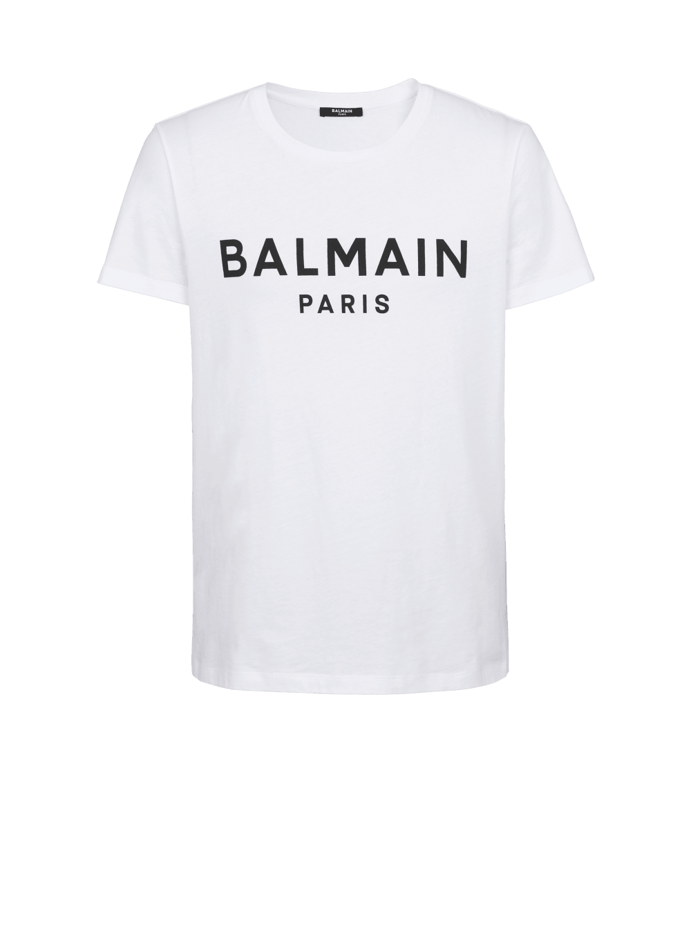 Men\'s Balmain Eco-responsible Cotton With Logo Print T Shirts White | USA bYAa4riO