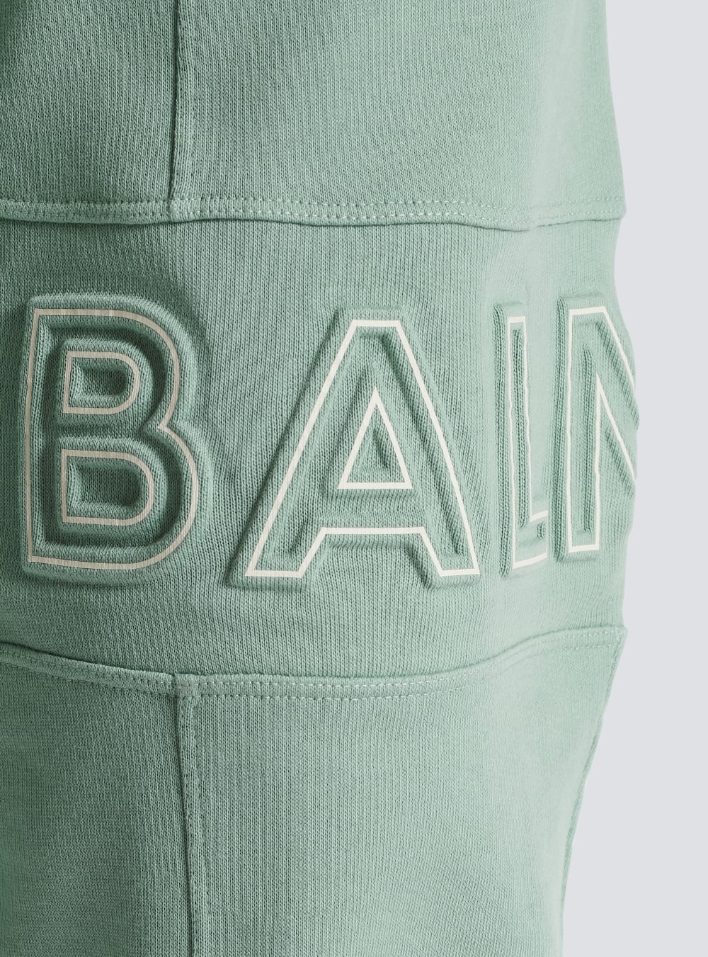 Men's Balmain Embossed Logo Jogging Trousers Green | USA Zt3MwnlR