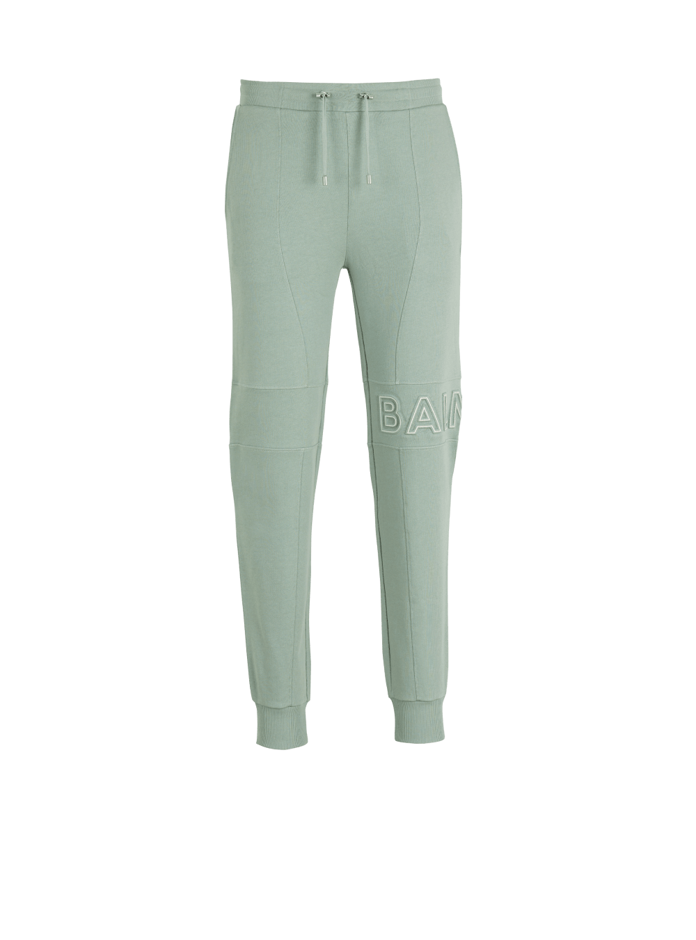 Men\'s Balmain Embossed Logo Jogging Trousers Green | USA Zt3MwnlR