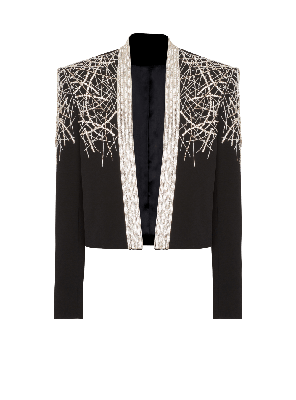 Men\'s Balmain Embroidered Spencer Jackets Black | USA RZrrEooI