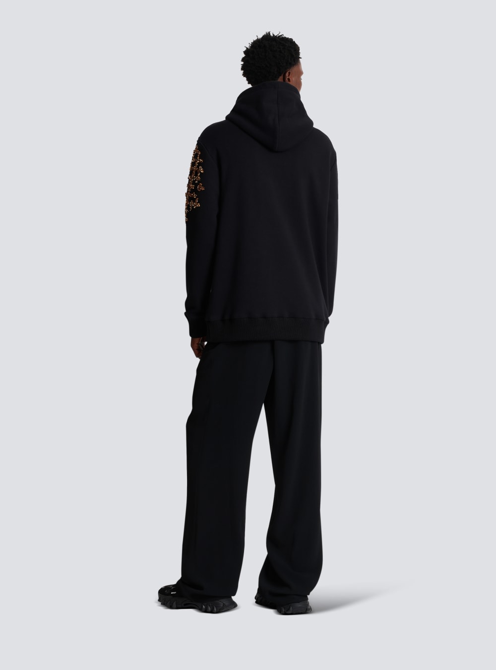 Men's Balmain Embroidered Sweatshirts Black | USA TX7ts8Ut