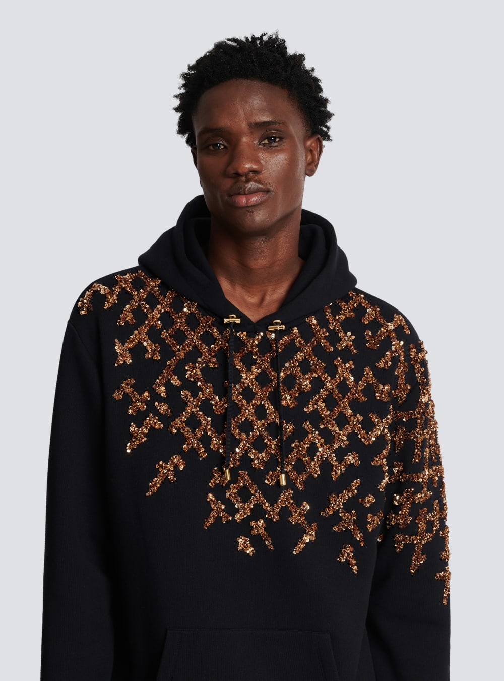 Men's Balmain Embroidered Sweatshirts Black | USA TX7ts8Ut