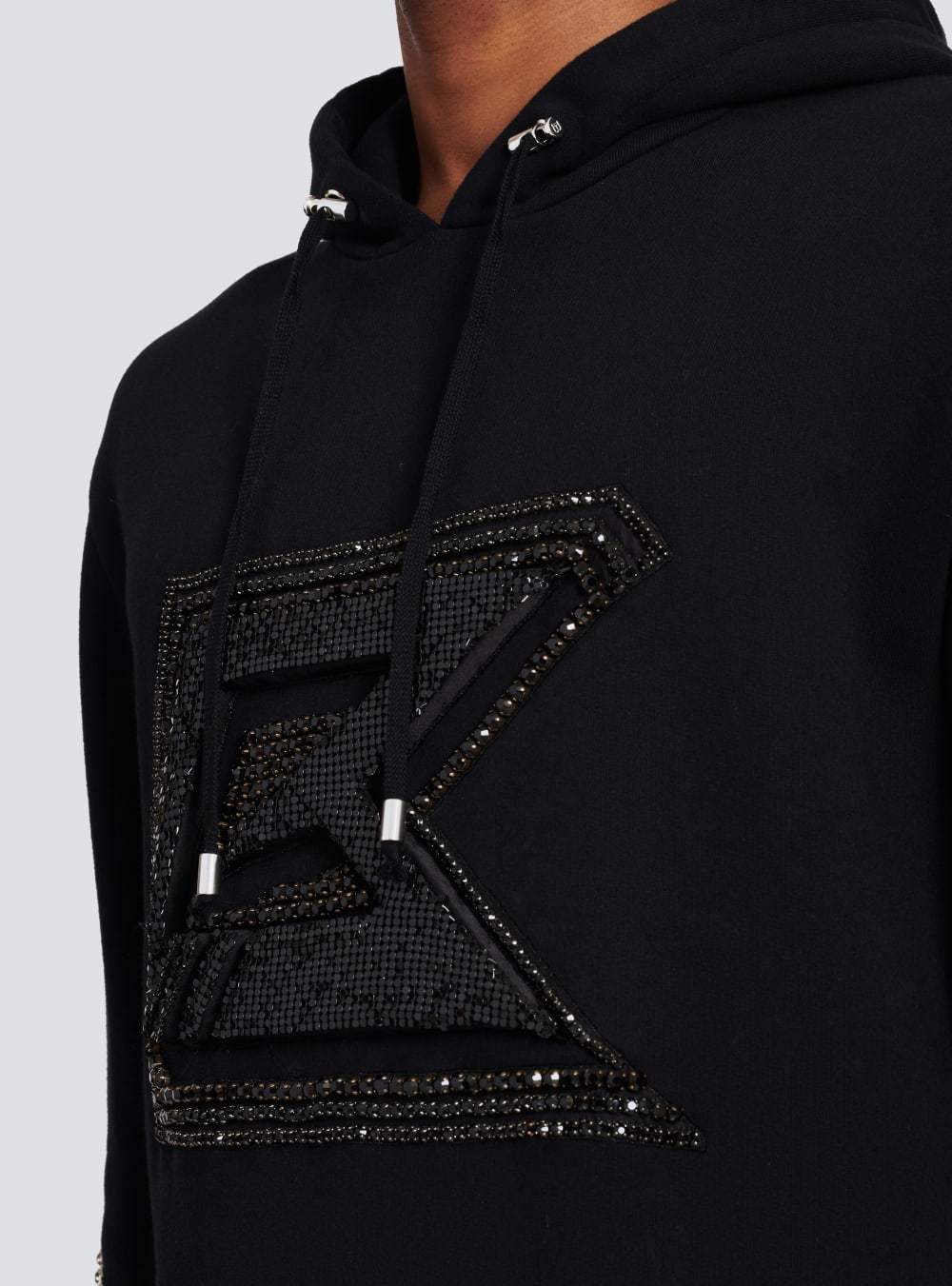 Men's Balmain Embroidered Sweatshirts Black | USA n2B9p0lP