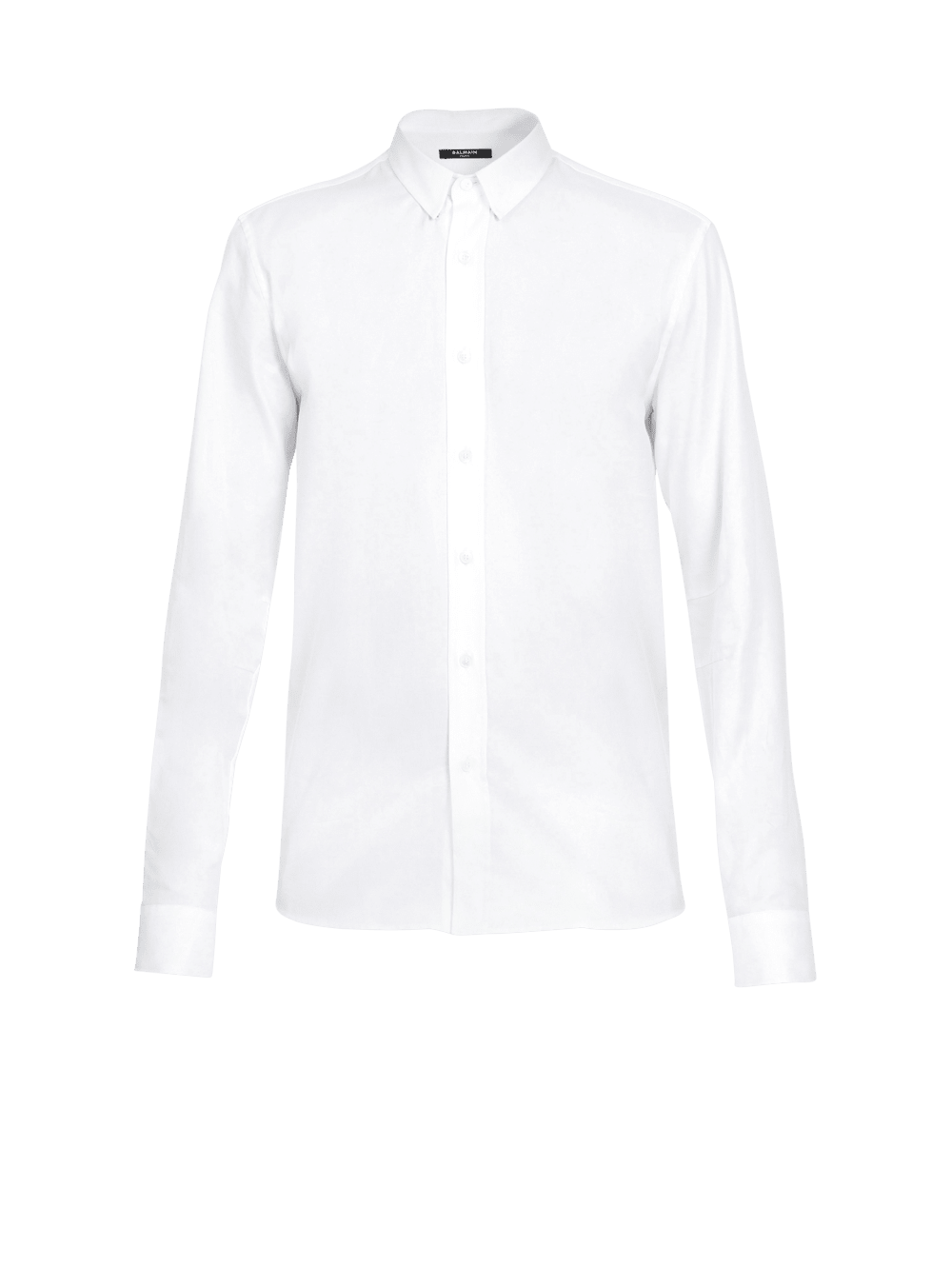 Men\'s Balmain Fitted White Cotton Shirts White | USA mw1wXivM