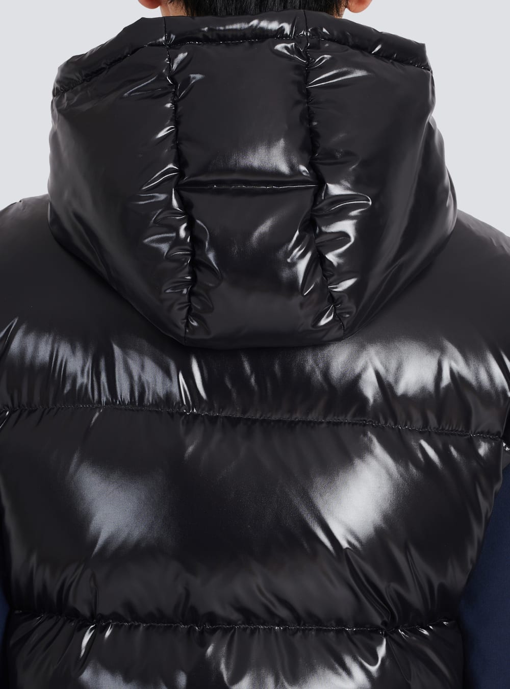 Men's Balmain Hooded Nylon Quilted Jackets Black | USA Y5iWtFDj