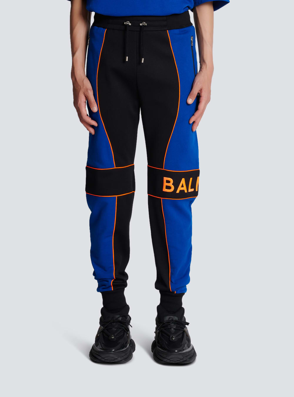 Men's Balmain Jogging With Logo Inserts Trousers Multicolor | USA Gqt4mIF8