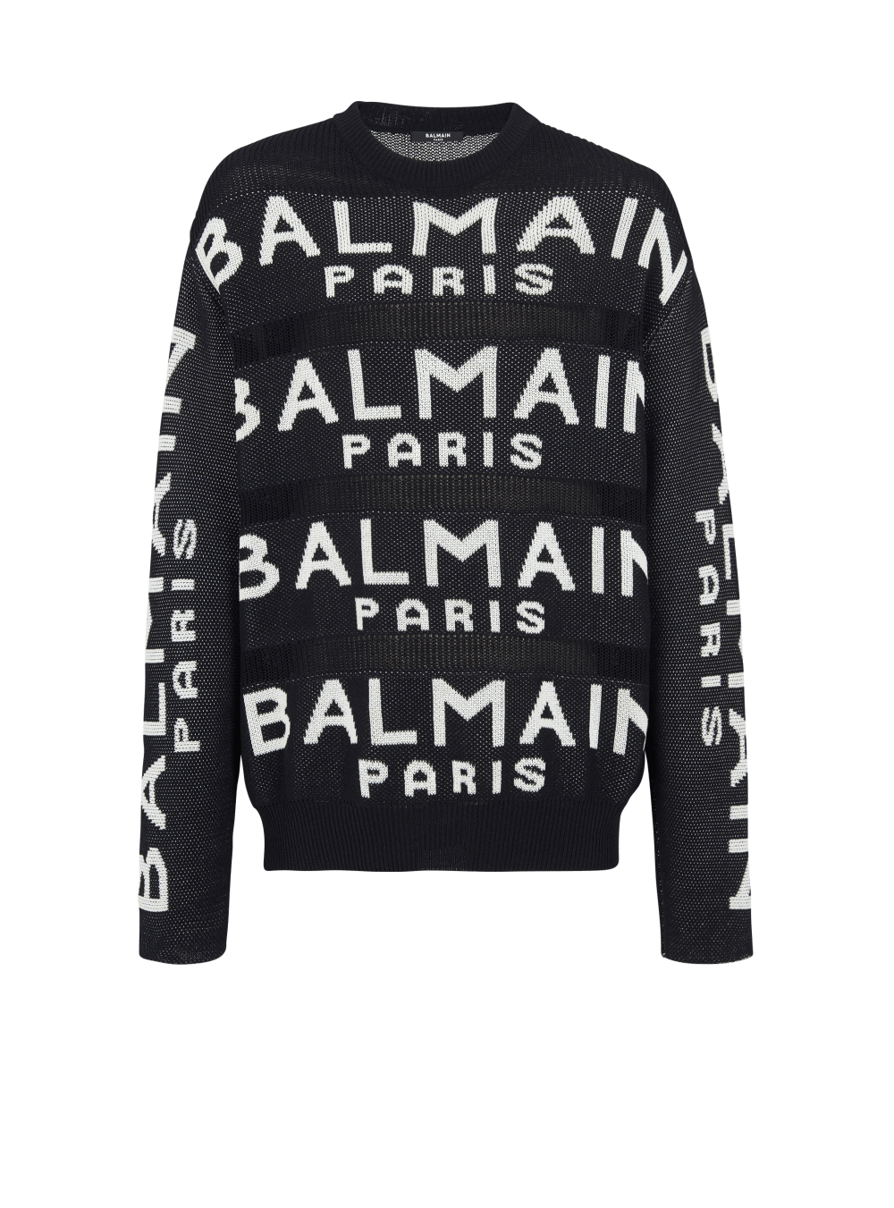 Men\'s Balmain Knit With Logo Jumpers Black | USA SYiXB6qS