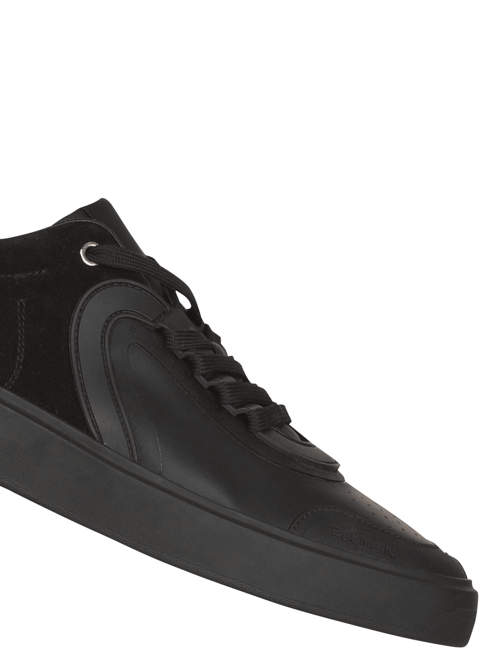 Men's Balmain Leather And Suede B-Skate Sneakers Black | USA GNd5PZVy