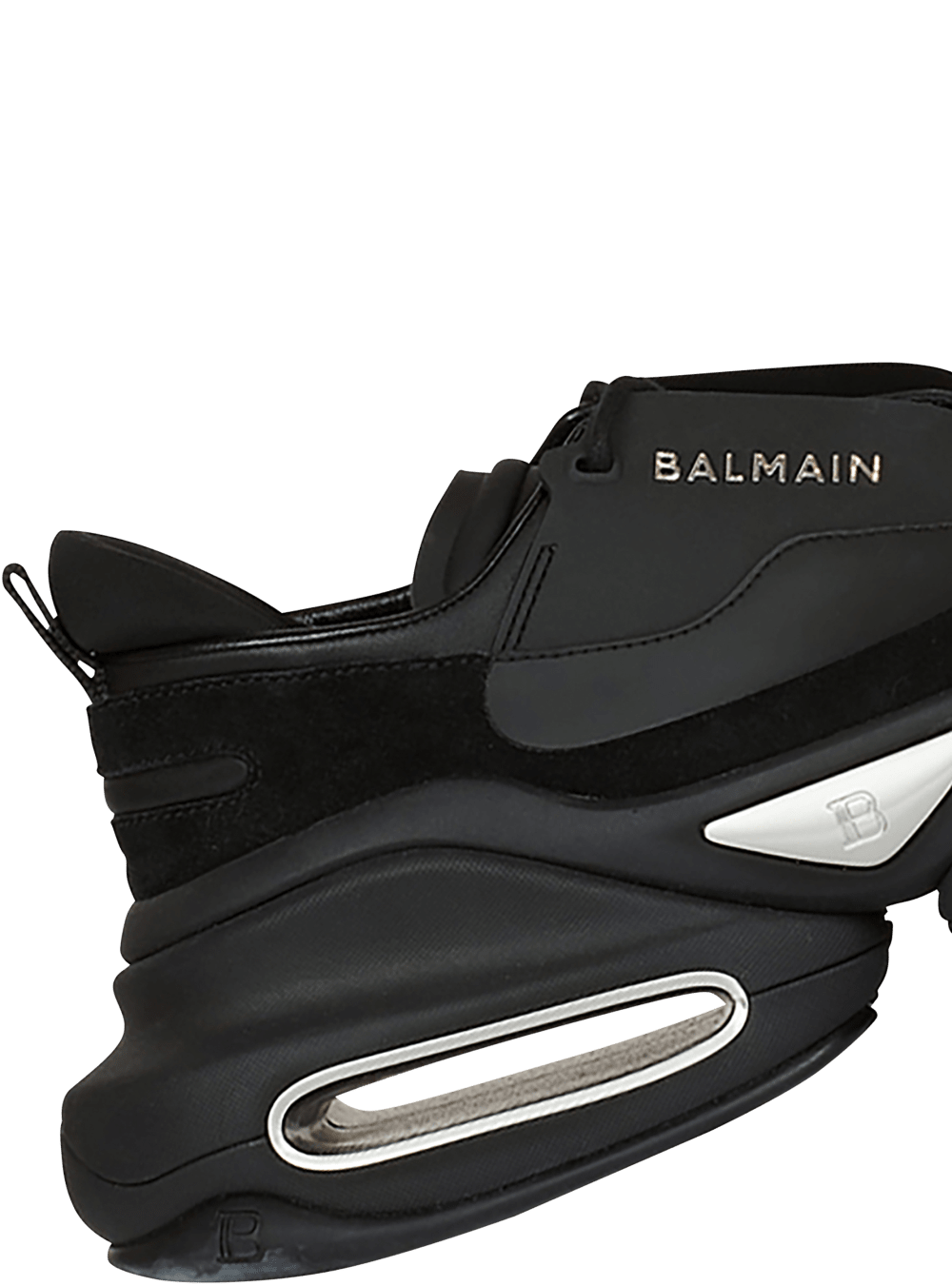 Men's Balmain Leather, Neoprene And Suede B-Bold Low-top Sneakers Black | USA MlwRERjZ