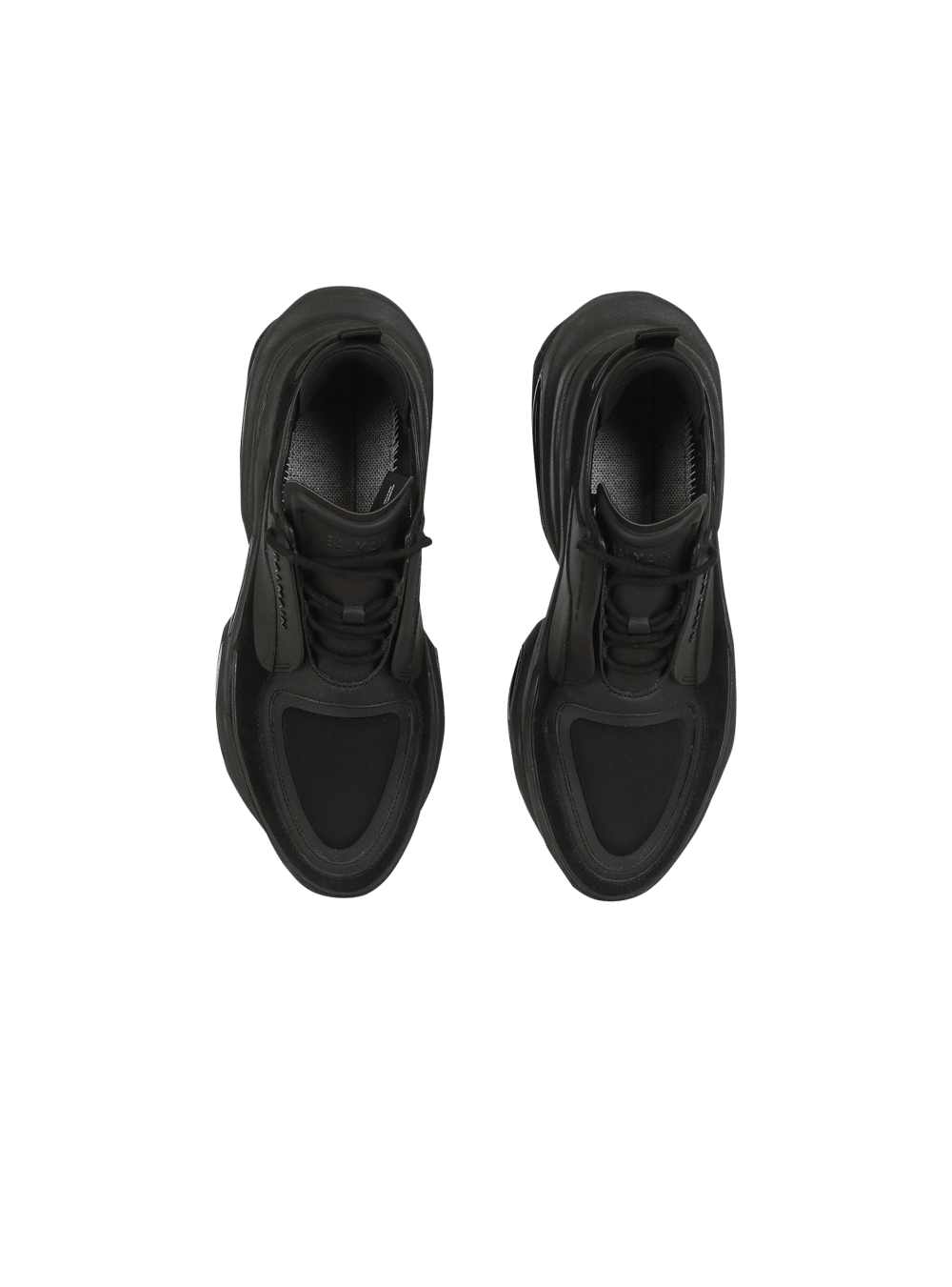 Men's Balmain Leather, Neoprene And Suede B-Bold Low-top Sneakers Black | USA tglTCmvN