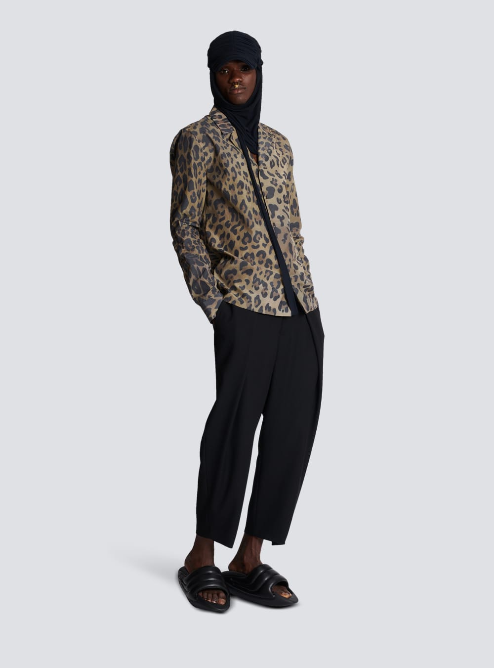 Men's Balmain Leopard Print Pyjama Shirts Multicolor | USA sK7Apz85