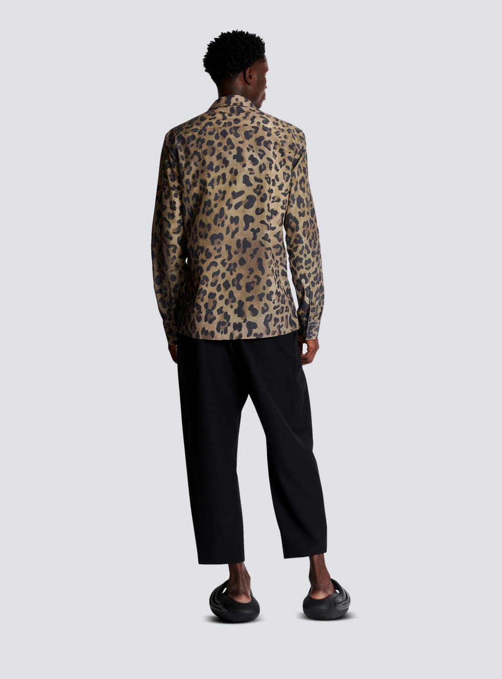 Men's Balmain Leopard Print Pyjama Shirts Multicolor | USA sK7Apz85