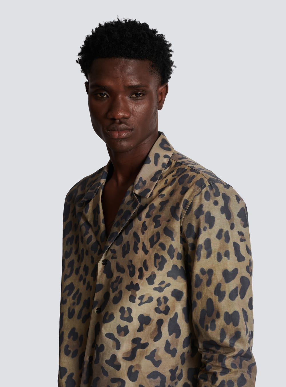 Men's Balmain Leopard Print Pyjama Shirts Multicolor | USA sK7Apz85