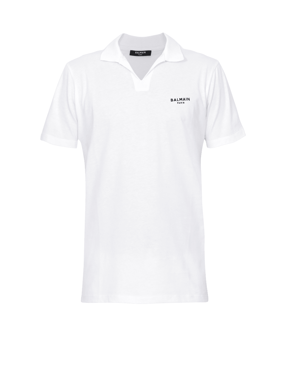 Men\'s Balmain Logo Polo In Eco-responsible Cotton Shirts White | USA z1Il1Jjw