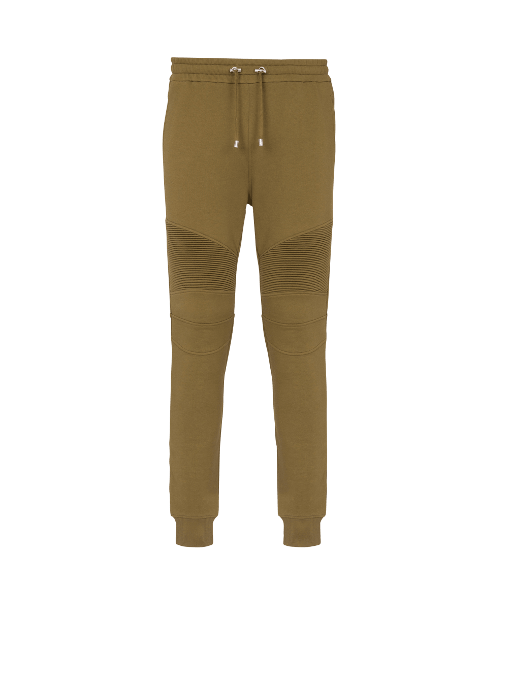 Men\'s Balmain Logo Printed Cotton Jogging Trousers Khaki | USA eI7mz6nF