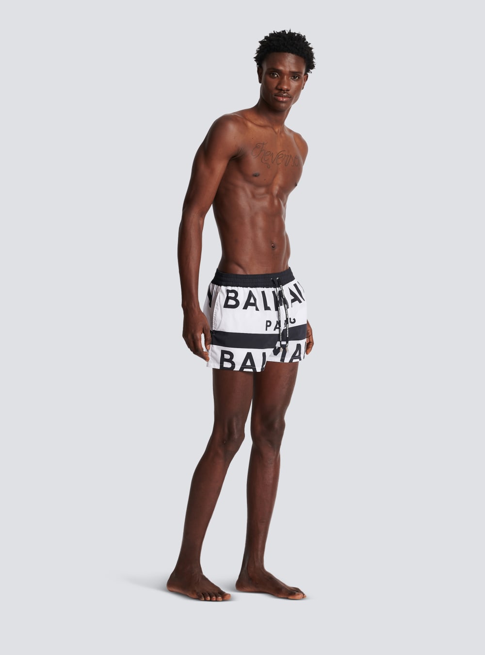 Men's Balmain Logo Swim Shorts Black | USA rcDplDR0