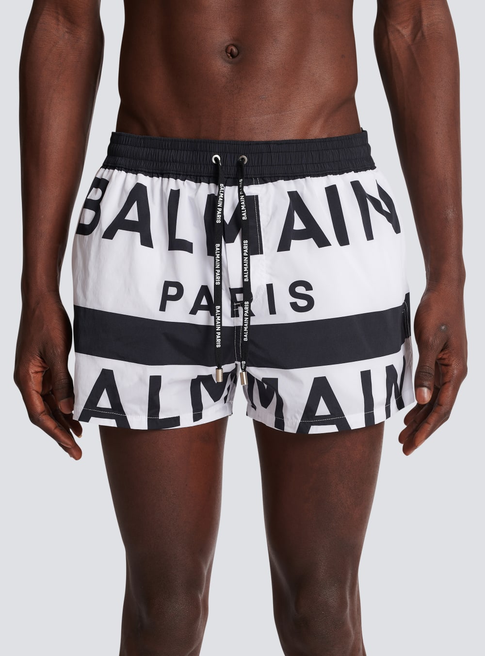 Men's Balmain Logo Swim Shorts Black | USA rcDplDR0