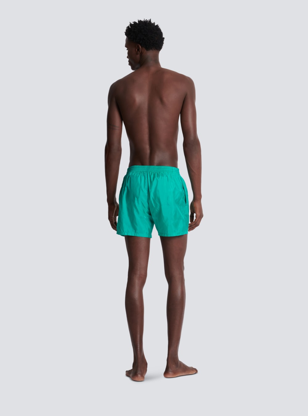 Men's Balmain Logo Swim Shorts Green | USA mZLSDpcp