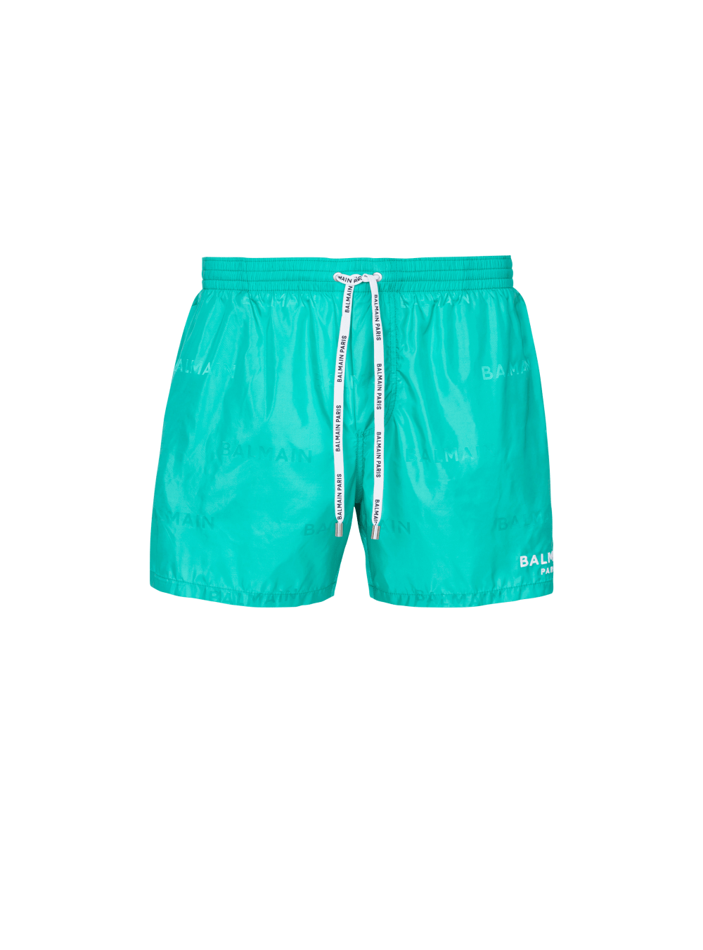 Men\'s Balmain Logo Swim Shorts Green | USA mZLSDpcp