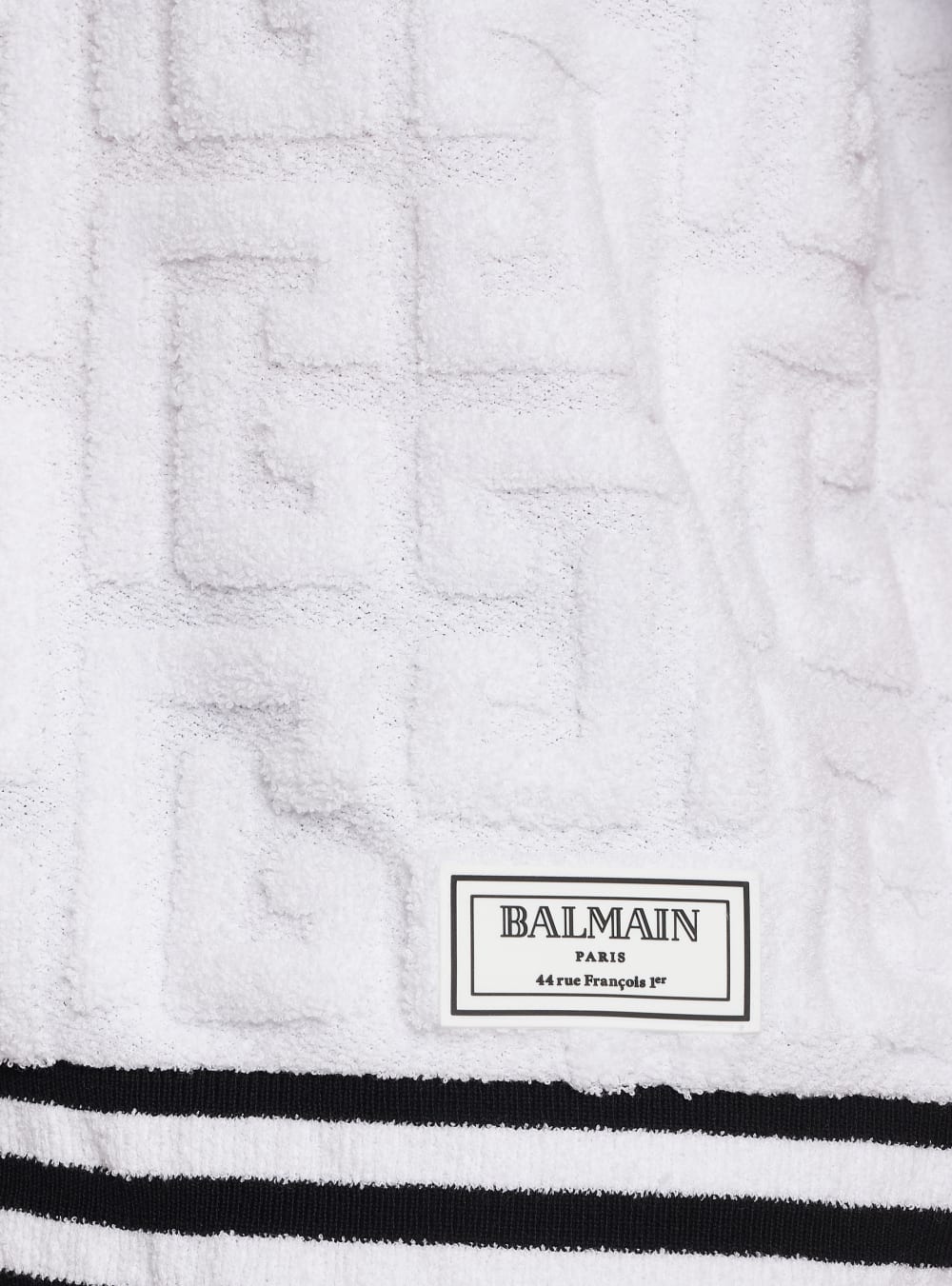 Men's Balmain Monogrammed Cotton Polo Shirts White | USA ogmJhf8m