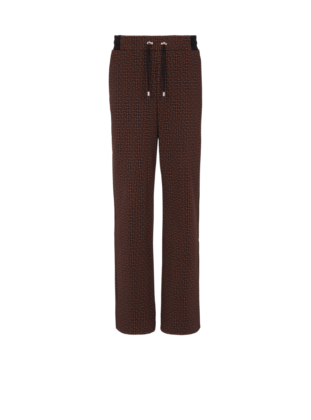 Men\'s Balmain Monogrammed Pyjama-style Trousers Brown | USA njFmII4O