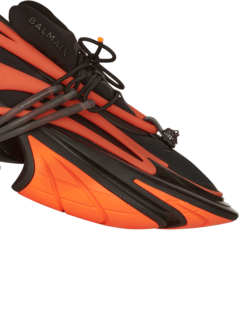 Men's Balmain Neoprene And Leather Unicorn Low-top Sneakers Orange | USA 4htVsRfP