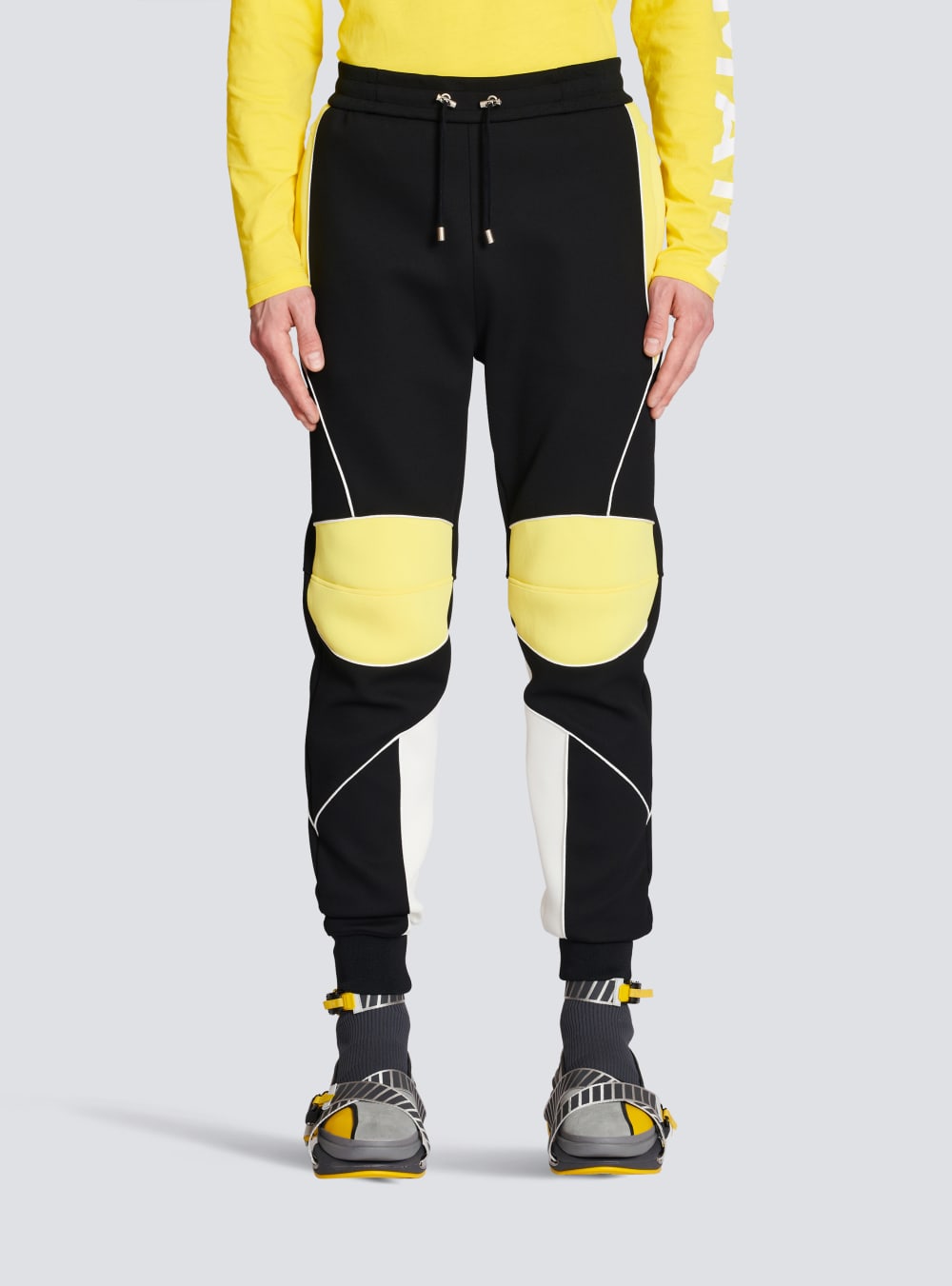 Men's Balmain Neoprene Panelled Jogging Trousers Black | USA sOueLez7