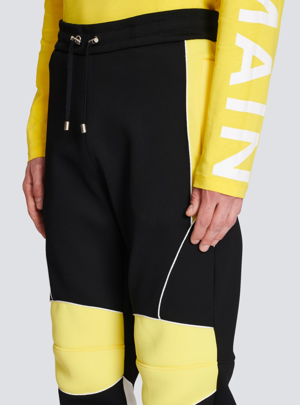 Men's Balmain Neoprene Panelled Jogging Trousers Black | USA sOueLez7