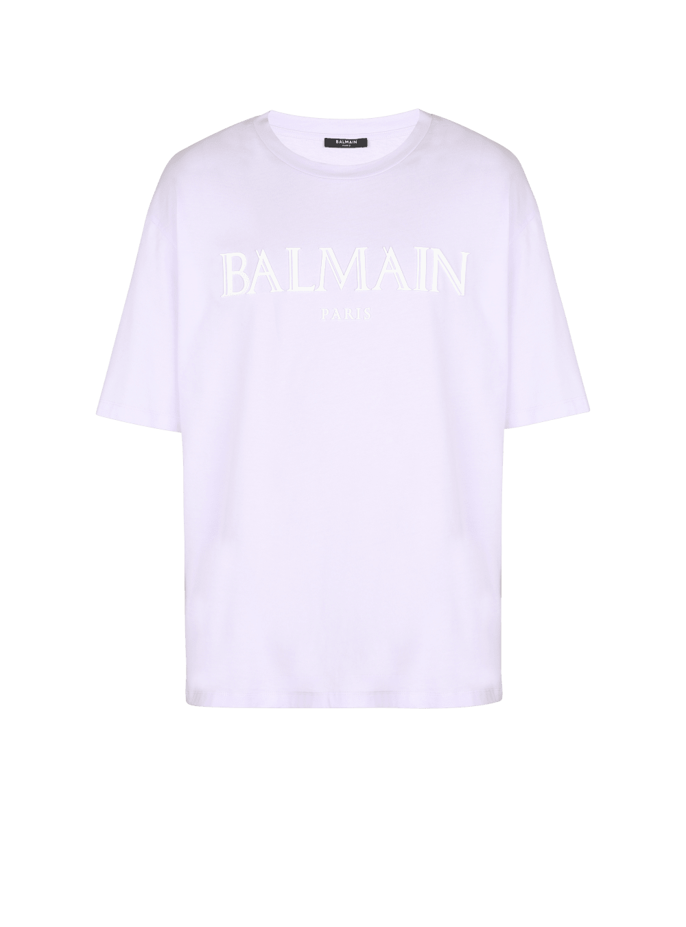 Men\'s Balmain Oversized With Rubber Roman Logo T Shirts Purple | USA VpmglrOm