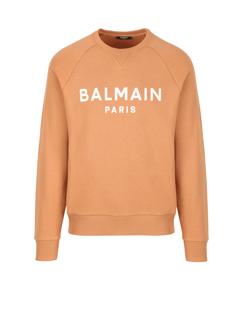 Men\'s Balmain Printed Logo Sweatshirts Brown | USA y2CISGWO