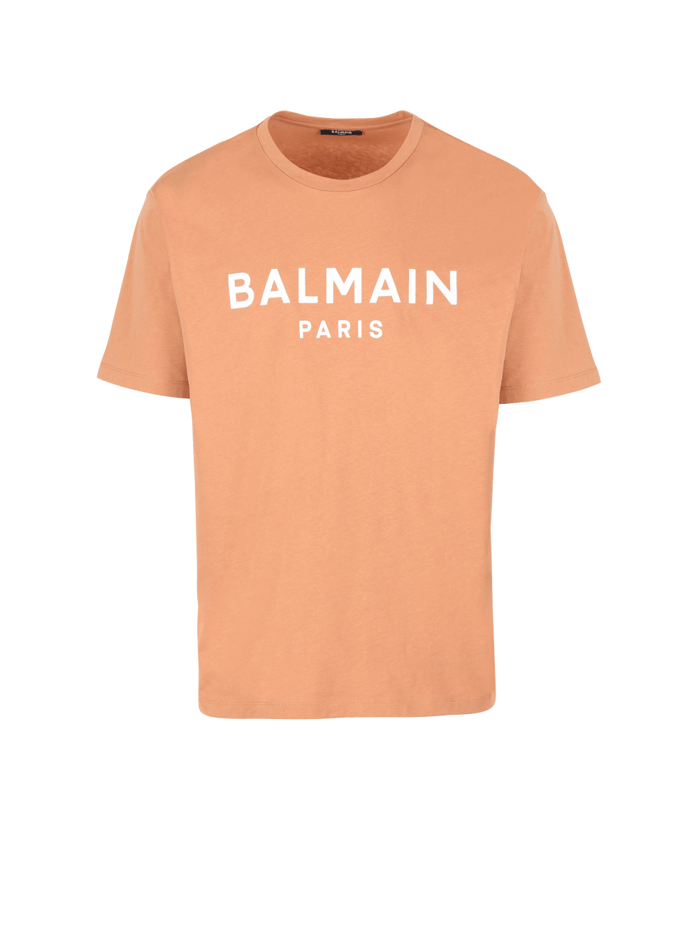 Men\'s Balmain Printed Logo T Shirts Brown | USA aXbFEhJD