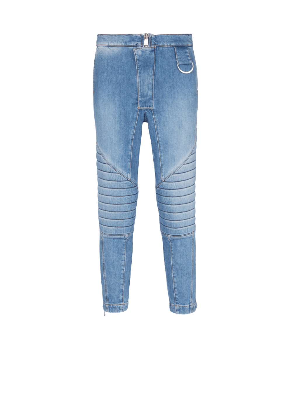 Men\'s Balmain Ribbed Cotton Slim-fit Jeans Blue | USA S6GjqUwx