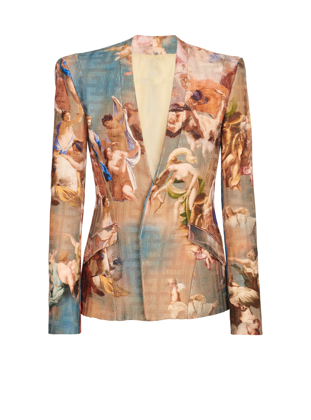 Men\'s Balmain Sky Print Collarless Jackets Multicolor | USA TDVUYFuR