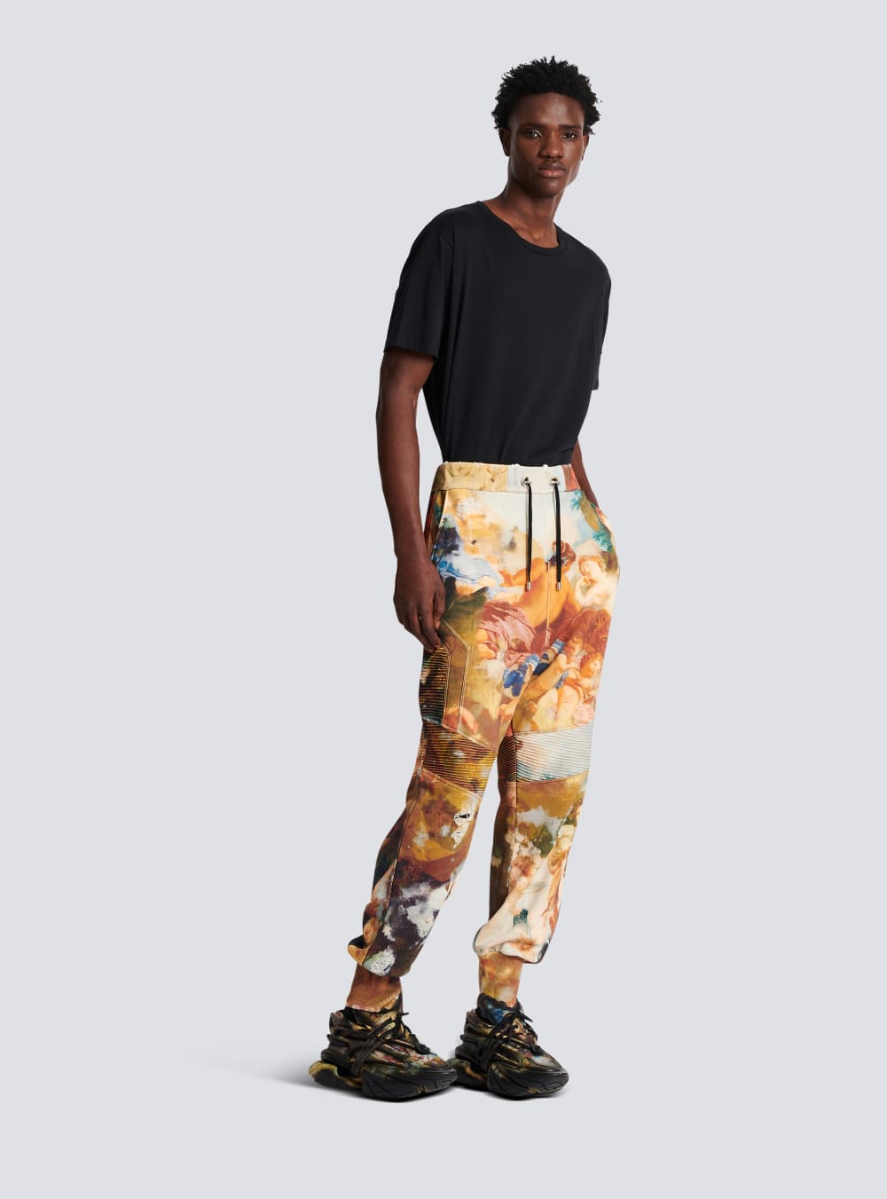 Men's Balmain Sky Print Jogging Trousers Multicolor | USA WJ4CJ3S1