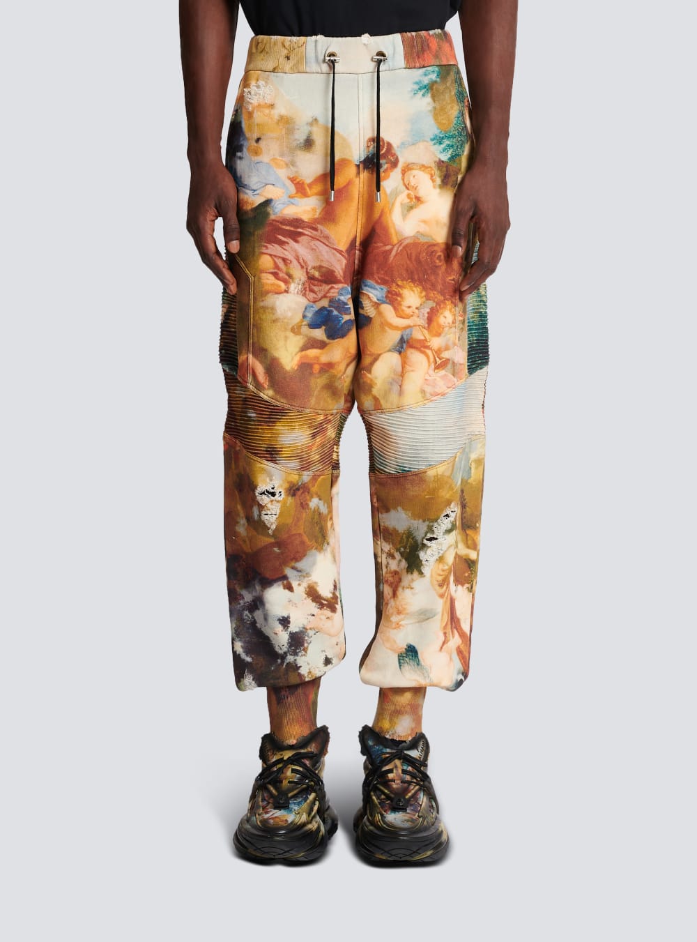 Men's Balmain Sky Print Jogging Trousers Multicolor | USA WJ4CJ3S1