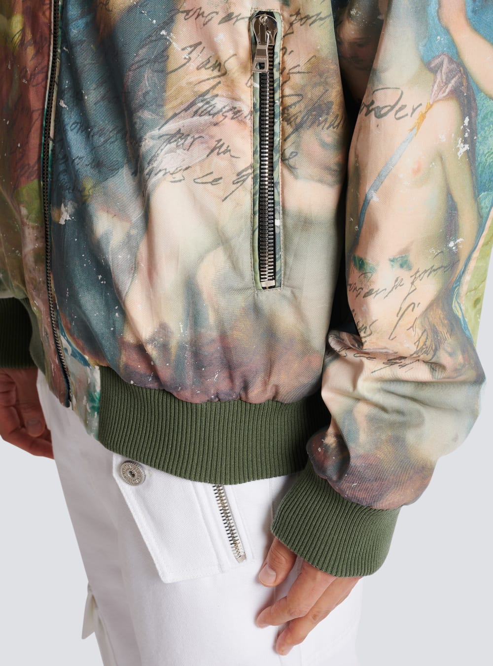 Men's Balmain Sky Print Reversible Bomber Jackets Multicolor | USA tf6EUp4m