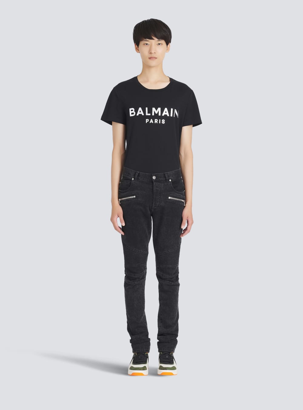 Men's Balmain Slim Cut Cotton Jeans Black | USA fEOqaPxz