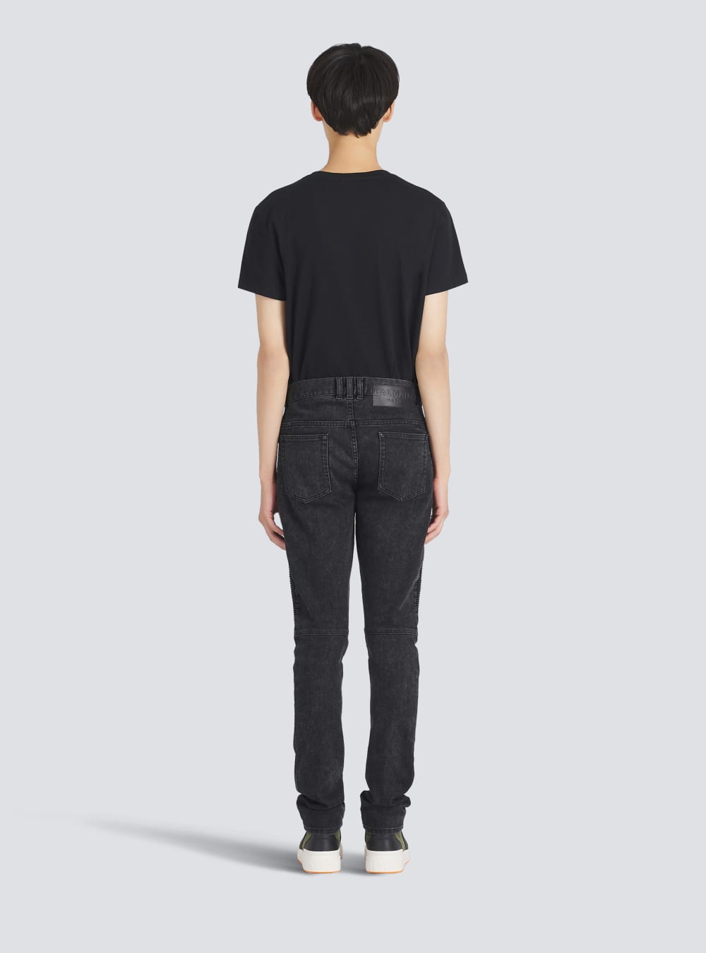 Men's Balmain Slim Cut Cotton Jeans Black | USA fEOqaPxz