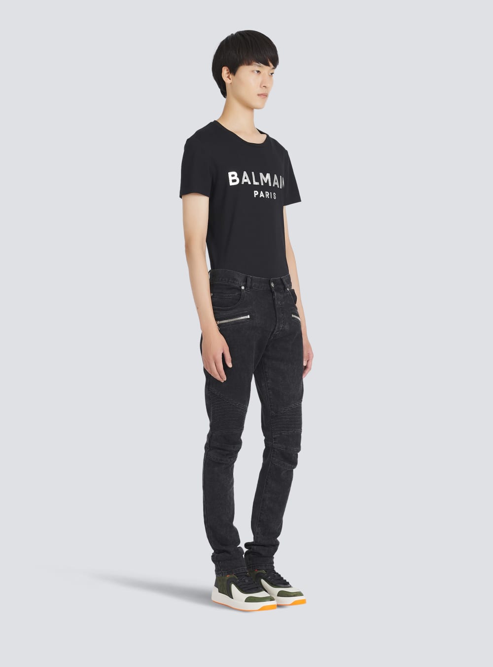 Men's Balmain Slim Cut Cotton Jeans Black | USA fEOqaPxz