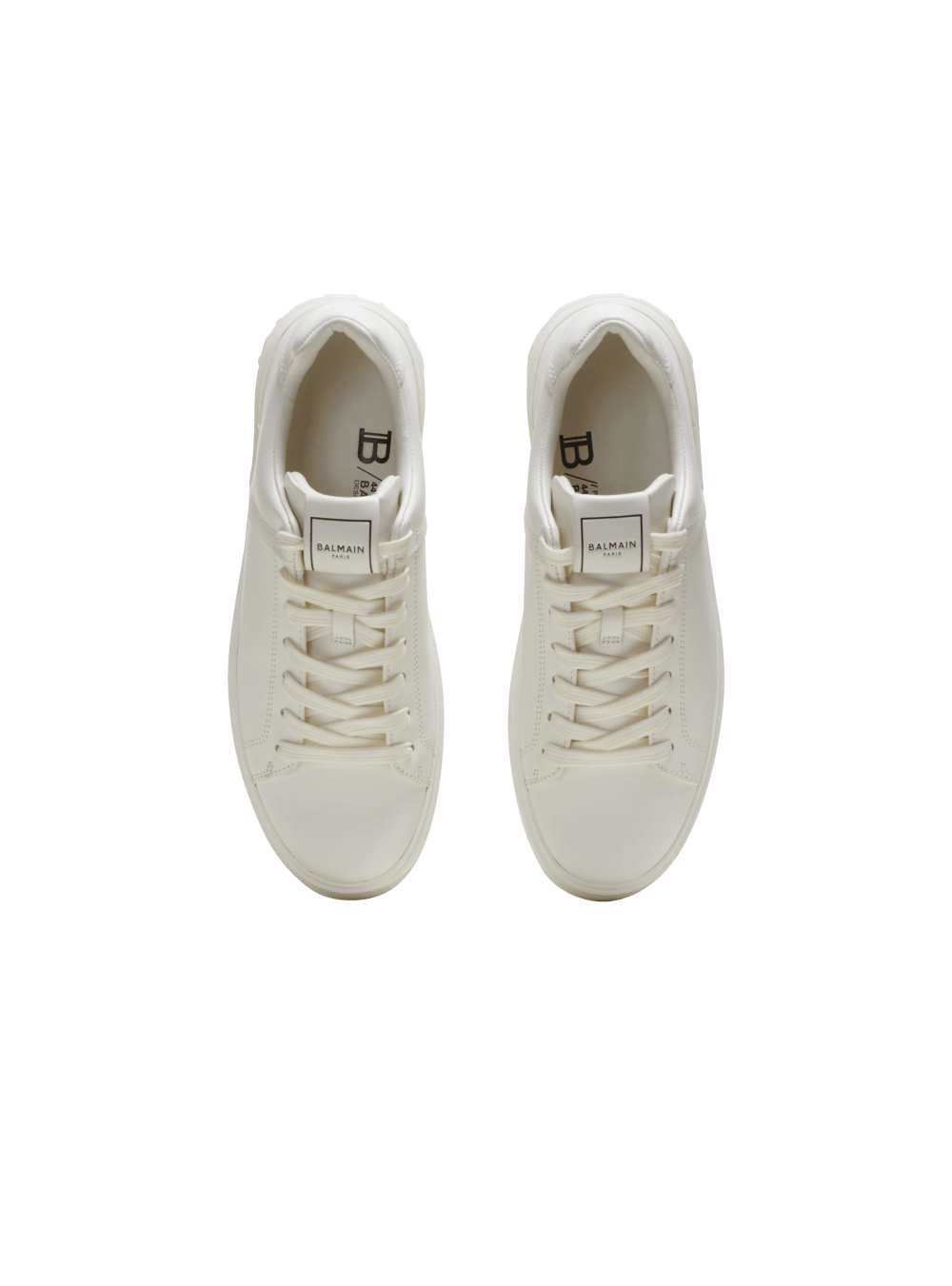 Men's Balmain Smooth Leather B-Court Sneakers White | USA S8DjY0DK