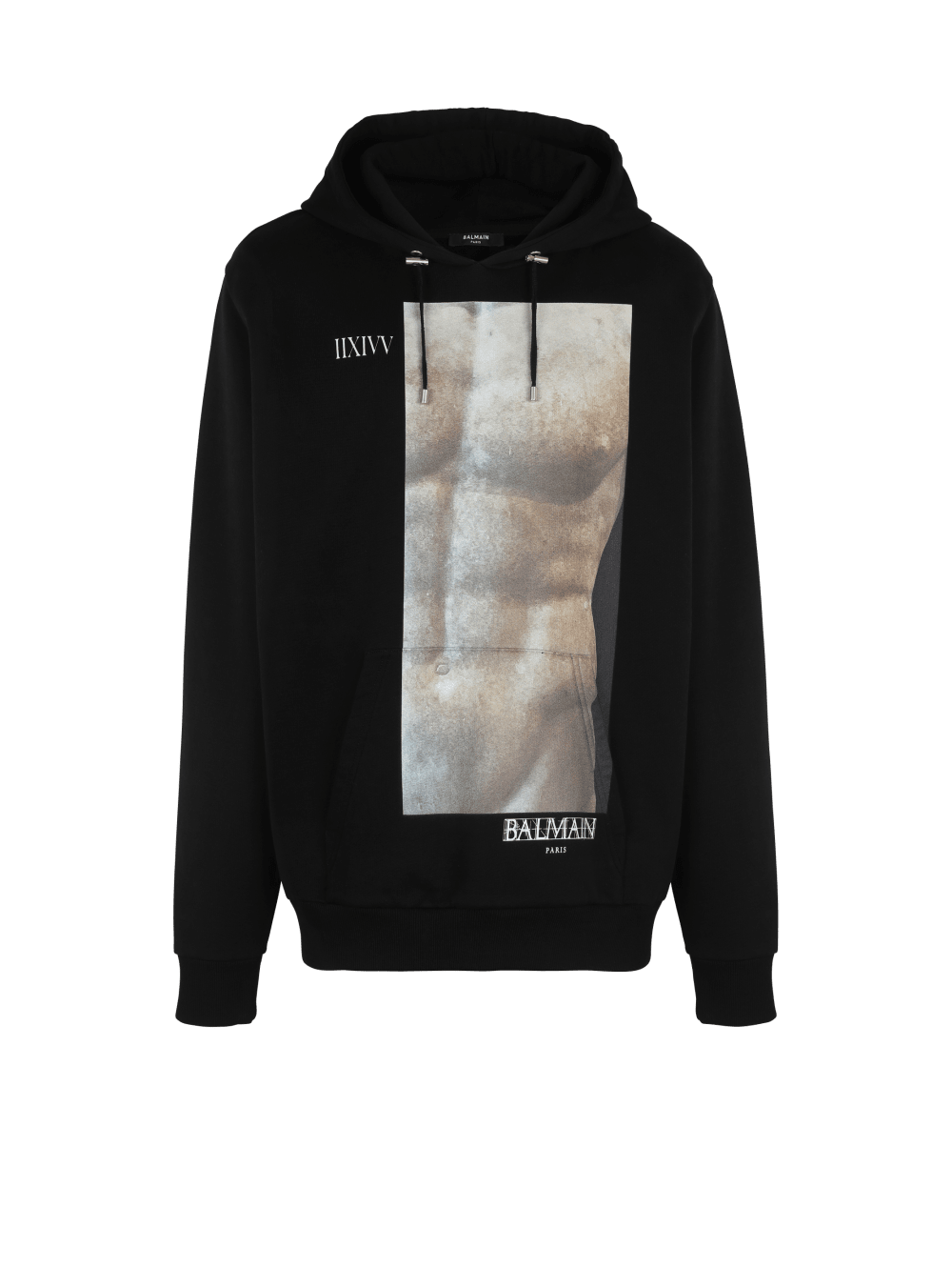 Men\'s Balmain Statue Print Sweatshirts Black | USA 5FJm5WYA