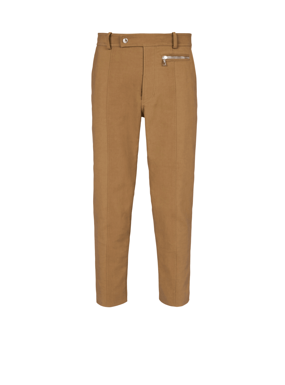 Men\'s Balmain Straight Cotton Cargo Trousers Beige | USA r50FmLF1