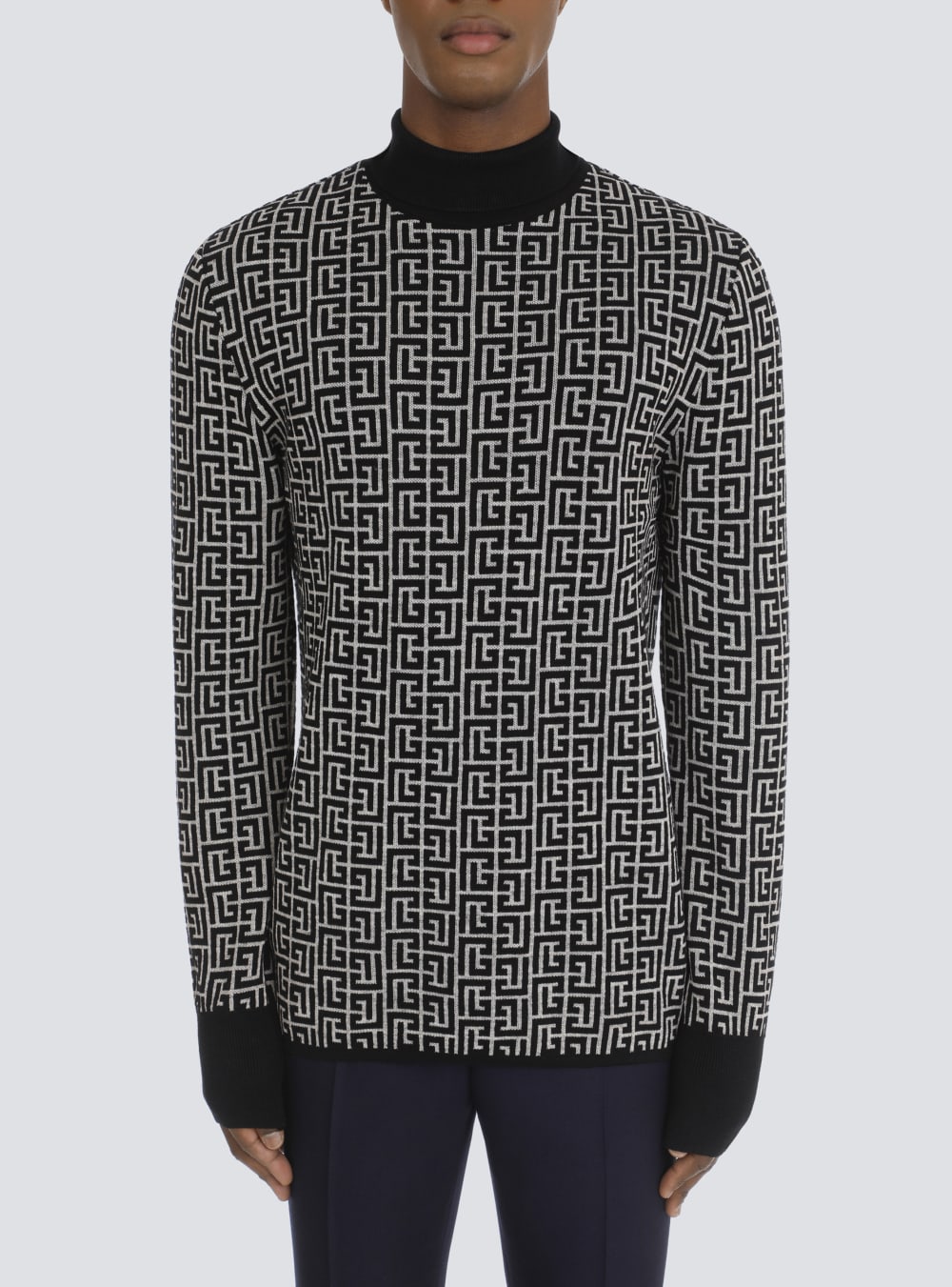 Men's Balmain Wool Turtleneck Sweaters Black | USA YRPxAcGn