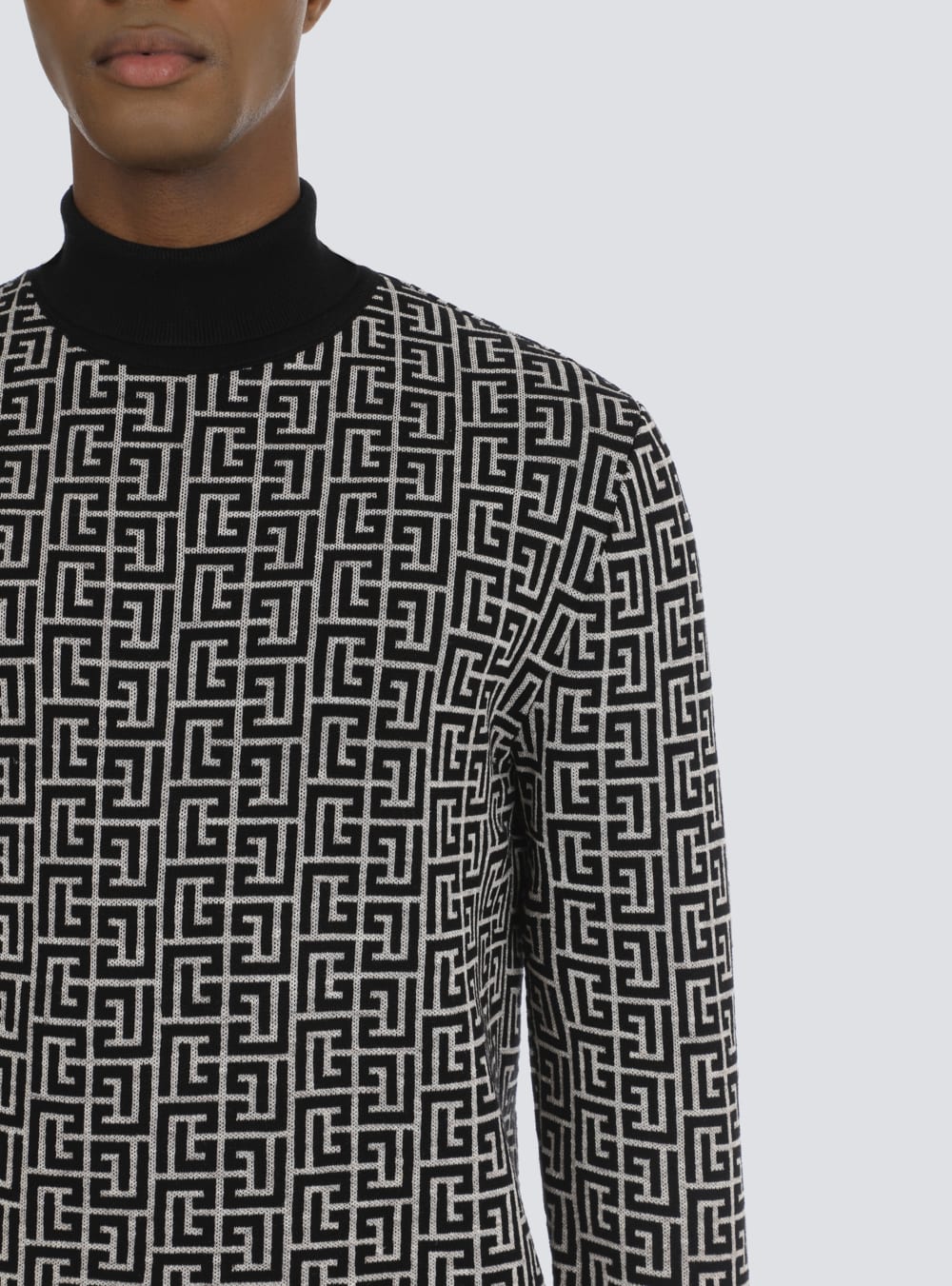 Men's Balmain Wool Turtleneck Sweaters Black | USA YRPxAcGn