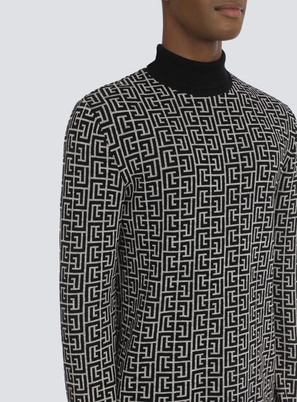 Men's Balmain Wool Turtleneck Sweaters Black | USA YRPxAcGn