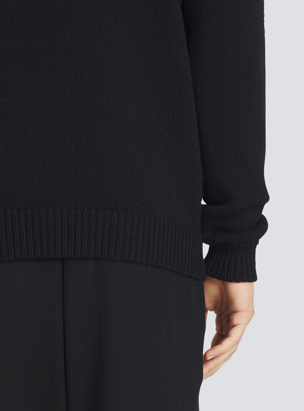 Men's Balmain Wool With Logo Jumpers Black | USA rNmlEsAH